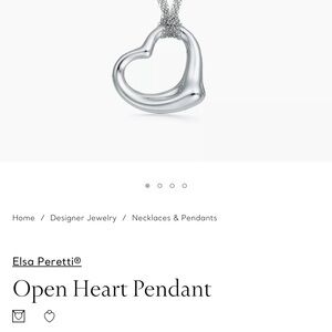 Tiffany & Co. Open Heart Silver Necklace